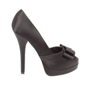 Fendi Black Bow Platform Heels | Made in Italy | With Box & Dust Bag Sz 37.5